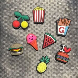 8 Colorful Food-Themed Shoe Charms Set for Crocs